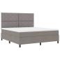 Preview: Boxspringbett mit Kopfteil Taupe 180 x 200 cm Stoff