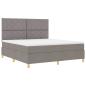 Preview: Boxspringbett mit Kopfteil Taupe 180 x 200 cm Stoff