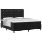 Preview: Boxspringbett mit Matratze Schwarz 180 x 200 cm Samt