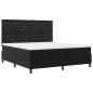 Preview: Boxspringbett mit Matratze Schwarz 180 x 200 cm Samt
