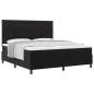 Preview: Boxspringbett mit Kopfteil Schwarz 180 x 200 cm Samt