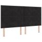 Preview: Boxspringbett mit Kopfteil Schwarz 180 x 200 cm Samt