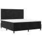 Preview: Boxspringbett mit Kopfteil Schwarz 180 x 200 cm Samt