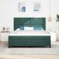 Preview: Boxspringbett mit Kopfteil Dunkelgrün 180 x 200 cm Samt