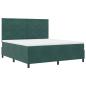 Preview: Boxspringbett mit Kopfteil Dunkelgrün 180 x 200 cm Samt