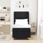 Preview: Boxspringbett mit Kopfteil Schwarz 200 x 80 cm Stoff