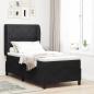Preview: ARDEBO.de - Boxspringbett mit Kopfteil Schwarz 190 x 90 cm Samt