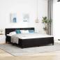 Preview: ARDEBO.de - Boxspringbett mit Kopfteil Schwarz 200 x 180 cm Samt