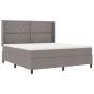 Preview: Boxspringbett mit Kissen mit Kopfteil Taupe 200 x 180 cm Stoff