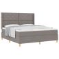 Preview: Boxspringbett mit Kopfteil Taupe 180 x 200 cm Stoff