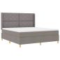 Preview: Boxspringbett mit Kopfteil Taupe 180 x 200 cm Stoff