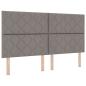 Preview: Boxspringbett mit Kopfteil Taupe 180 x 200 cm Stoff