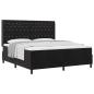 Preview: Boxspringbett mit Matratze Schwarz 180 x 200 cm Samt