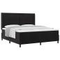 Preview: Boxspringbett mit Kopfteil Schwarz 180 x 200 cm Samt