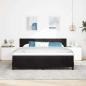 Preview: LED Boxspringbett mit Kopfteil Schwarz 180 x 200 cm Samt