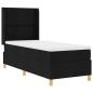 Preview: Boxspringbett mit LED-Lichtleisten Schwarz 80 x 200 cm Stoff