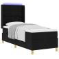 Preview: Boxspringbett mit LED-Lichtleisten Schwarz 80 x 200 cm Stoff
