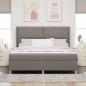 Preview: Boxspringbett mit LED-Lichtleisten Taupe 180 x 200 cm Stoff