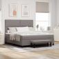 Preview: ARDEBO.de - Boxspringbett mit Kopfteil Taupe 180 x 200 cm Stoff
