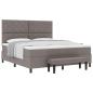 Preview: Boxspringbett mit Kopfteil Taupe 180 x 200 cm Stoff