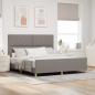 Preview: ARDEBO.de - Bettgestell mit Kopfteil Taupe 180 x 200 cm Stoff