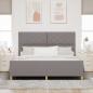 Preview: Bettgestell mit Kopfteil Taupe 180 x 200 cm Stoff