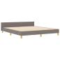 Preview: Bettgestell mit Kopfteil Taupe 180 x 200 cm Stoff
