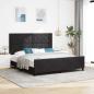 Preview: ARDEBO.de - Boxspringbett mit Kopfteil Schwarz 180 x 200 cm Samt