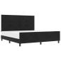 Preview: Boxspringbett mit Kopfteil Schwarz 180 x 200 cm Samt