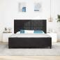 Preview: Boxspringbett mit Kopfteil Schwarz 180 x 200 cm Samt