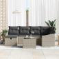 Preview: Sofa Set 7 stk. Hellgrau und Grau Poly-Rattan