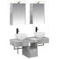 Preview: Badezimmerschrank-Set 5 stk. Betongrau Holzwerkstoff
