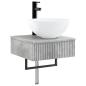 Preview: Badezimmerschrank-Set 5 stk. Betongrau Holzwerkstoff