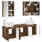 Preview: Badezimmerschrank-Set 5 stk. Geräucherte Eiche Holzwerkstoff