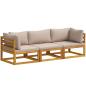 Preview: ARDEBO.de - Sofa-Set 3 stk. Natur Massivholz Akazie