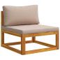 Preview: Sofa-Set 3 stk. Natur Massivholz Akazie
