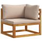 Preview: Sofa-Set 3 stk. Natur Massivholz Akazie