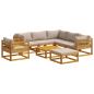 Preview: ARDEBO.de - Sofa-Set 8 stk. Natur Massivholz Akazie