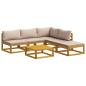 Preview: ARDEBO.de - Sofa-Set 6 stk. Natur Massivholz Akazie