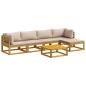 Preview: ARDEBO.de - Sofa-Set 6 stk. Natur Massivholz Akazie