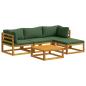 Preview: ARDEBO.de - Sofa-Set 5 stk. Natur Massivholz Akazie