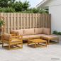 Preview: ARDEBO.de - Sofa-Set 6 stk. Natur Massivholz Akazie