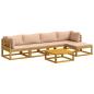 Preview: Sofa-Set 6 stk. Natur Massivholz Akazie