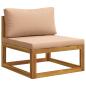 Preview: Sofa-Set 4 stk. Natur Massivholz Akazie