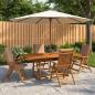 Preview: ARDEBO.de - 5-teiliges Garten-Esszimmer-Set Natur Massivholz Akazie