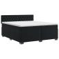 Preview: Boxspringbett mit Matratze Schwarz 200 x 200 cm Samt