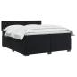 Preview: Boxspringbett mit Matratze Schwarz 200 x 200 cm Samt