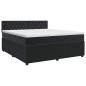Preview: Boxspringbett mit Matratze Schwarz 180 x 200 cm Samt