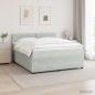 Preview: ARDEBO.de - Boxspringbett mit Matratze Hellgrau 180 x 200 cm Samt