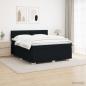 Preview: ARDEBO.de - Boxspringbett mit Matratze und LED Schwarz 160 x 200 cm Stoff